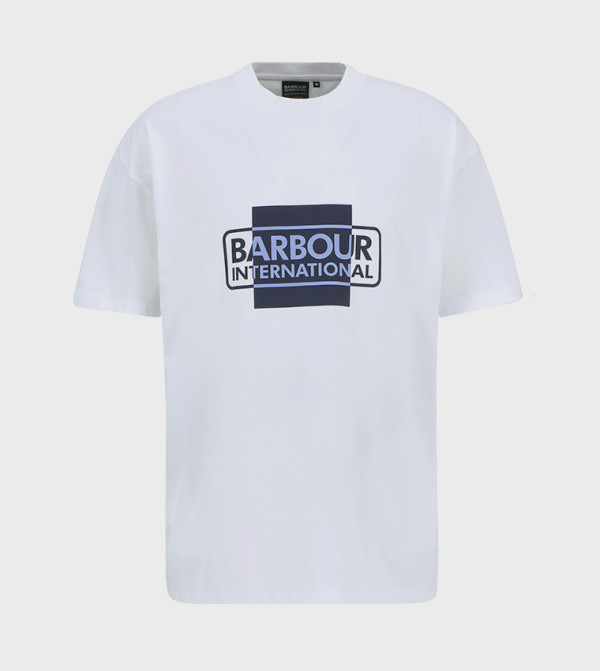 Barbour  Clothing - White Round Neck T-Shirts