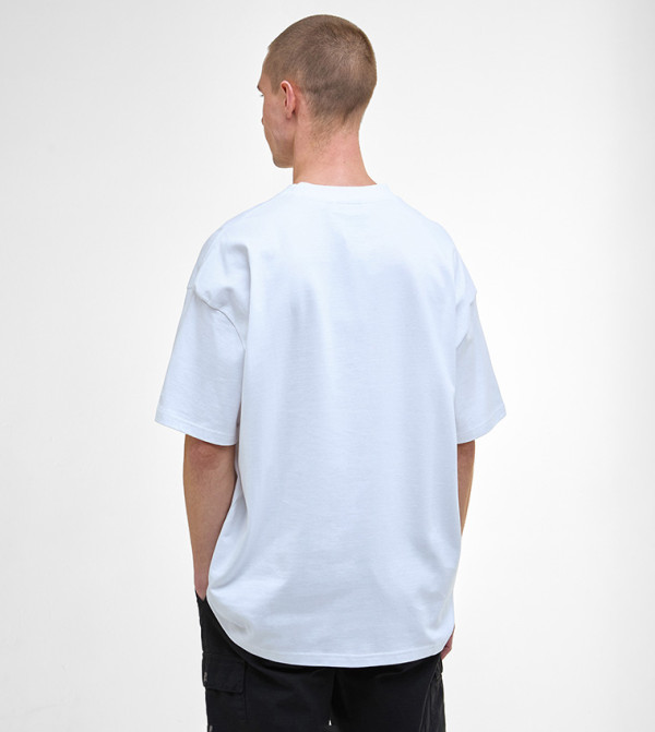 Barbour  Clothing - White Round Neck T-Shirts