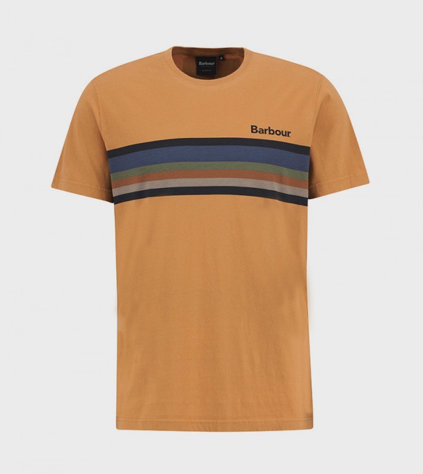 Barbour Barbour - Orange Round Neck T-Shirts