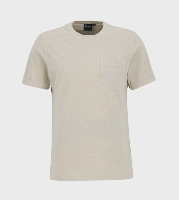 Barbour - Beige Round Neck T-Shirts
