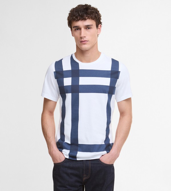 Barbour Barbour - White Round Neck T-Shirts