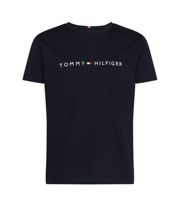 Tommy Hilfiger Round Neck T-Shirts - Black Round Neck T-Shirts