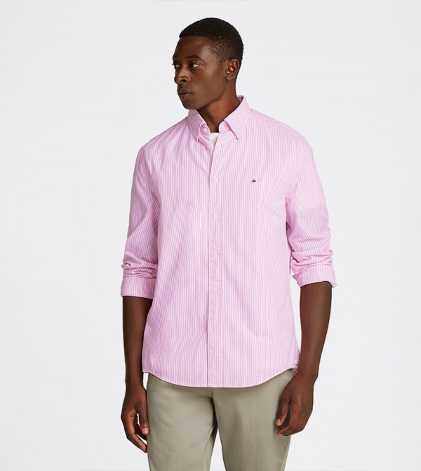 تومي هيلفيغر  قمصان - وردي Long Sleeves