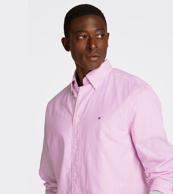 تومي هيلفيغر  قمصان - وردي Long Sleeves