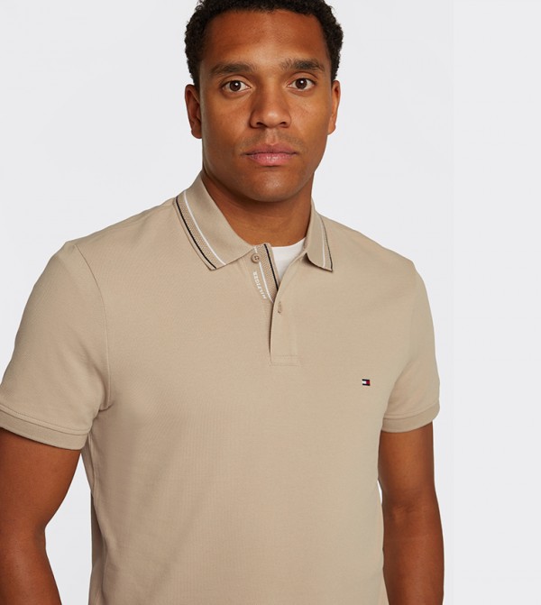 Tommy Hilfiger  Polo T-Shirts - Beige Polo T-shirts