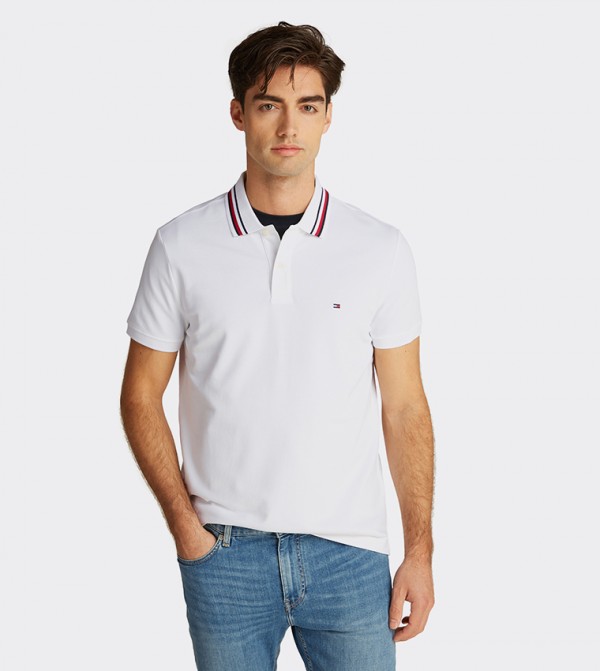 Tommy Hilfiger  T-Shirts - White Polo T-shirts