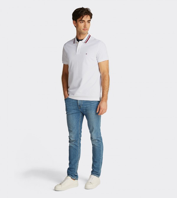 Tommy Hilfiger  T-Shirts - White Polo T-shirts