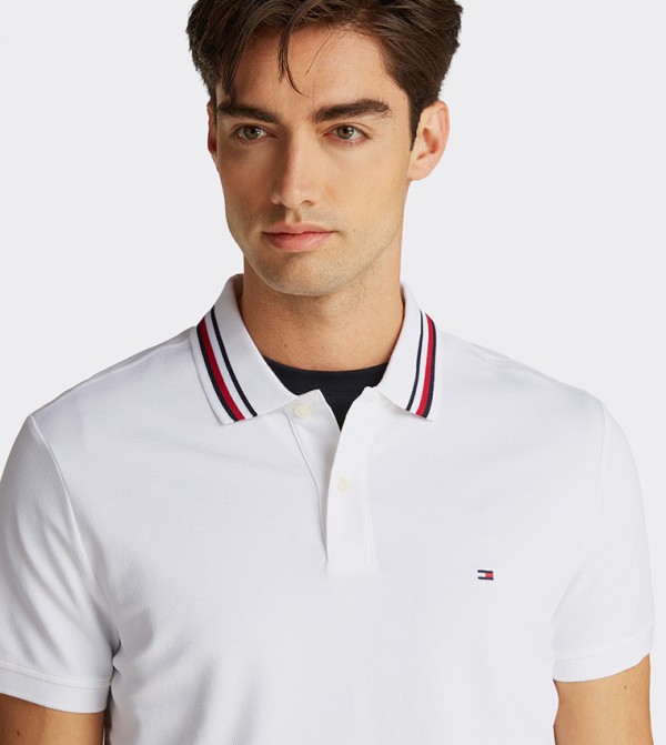 Tommy Hilfiger  T-Shirts - White Polo T-shirts