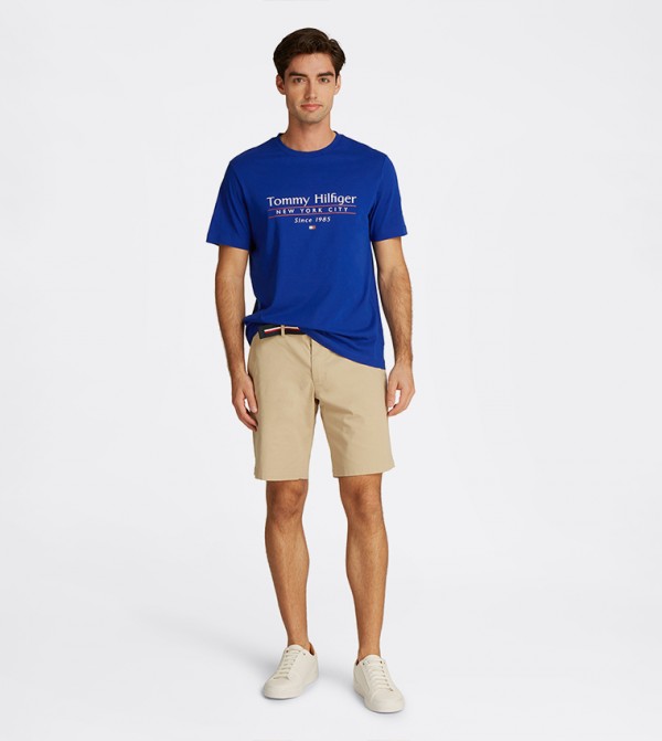 تومي هيلفيغر ملابس - أزرق Round Neck T-Shirts