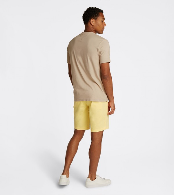 Tommy Hilfiger  Clothing - Beige Round Neck T-Shirts