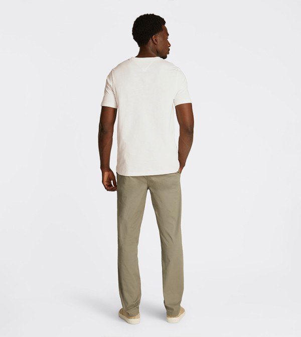 Tommy Hilfiger  Clothing - Beige Round Neck T-Shirts