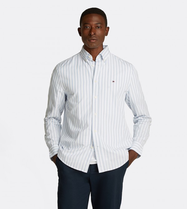 تومي هيلفيغر  - أزرق Long Sleeves