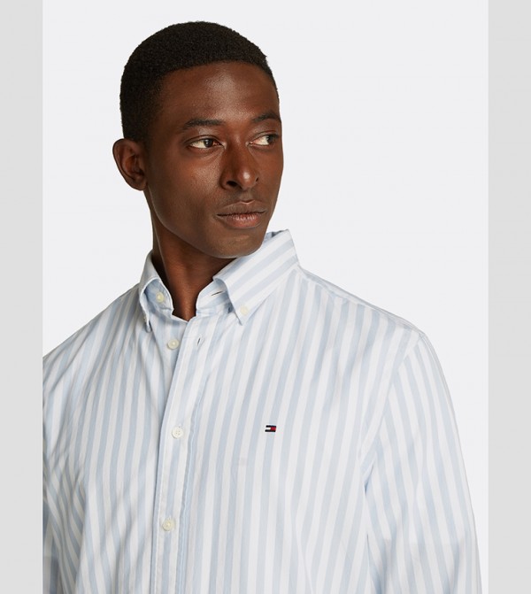 تومي هيلفيغر  - أزرق Long Sleeves