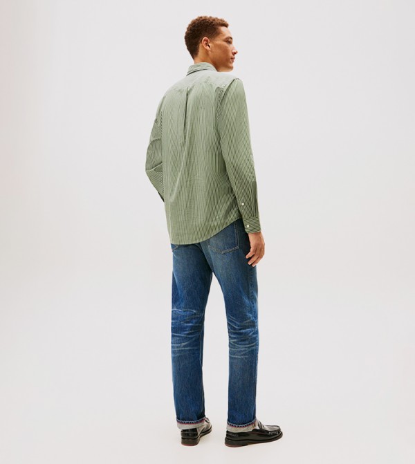 Tommy Hilfiger  Casual Shirts - Green Long Sleeves