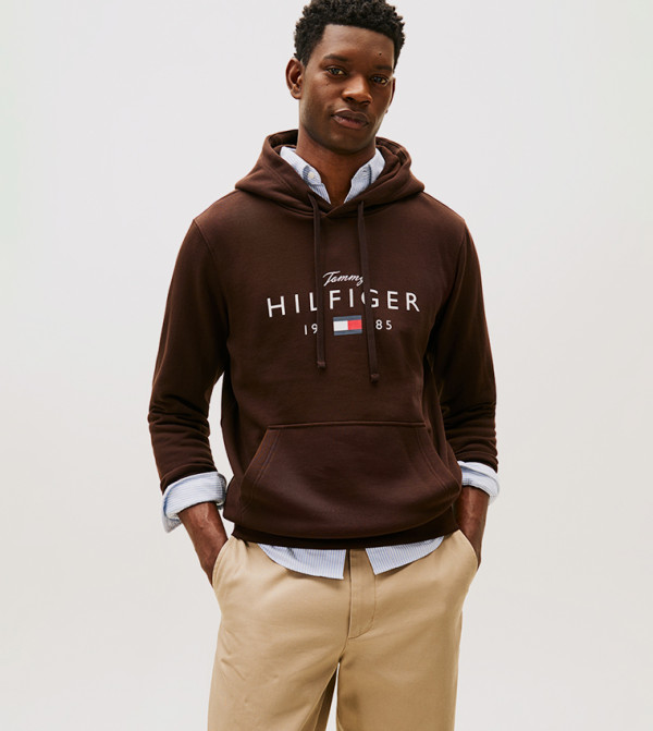 Tommy Hilfiger  Clothing - Brown Hoodies