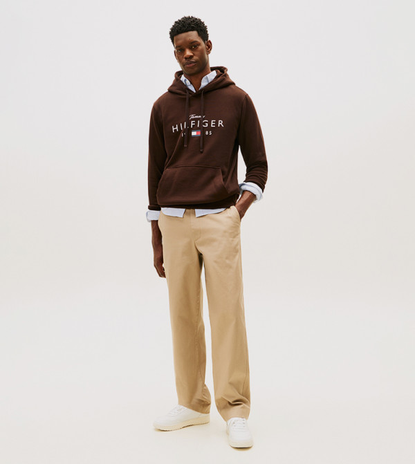 Tommy Hilfiger  Clothing - Brown Hoodies
