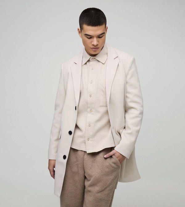 boohooMAN  Overcoats - Beige Overcoats