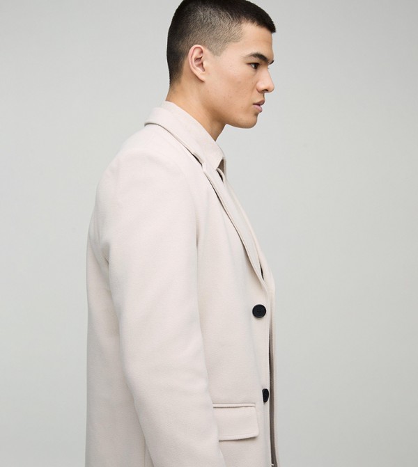 boohooMAN  Overcoats - Beige Overcoats