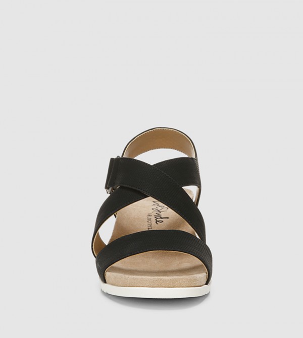 Life Stride  - Black Wedge Sandals