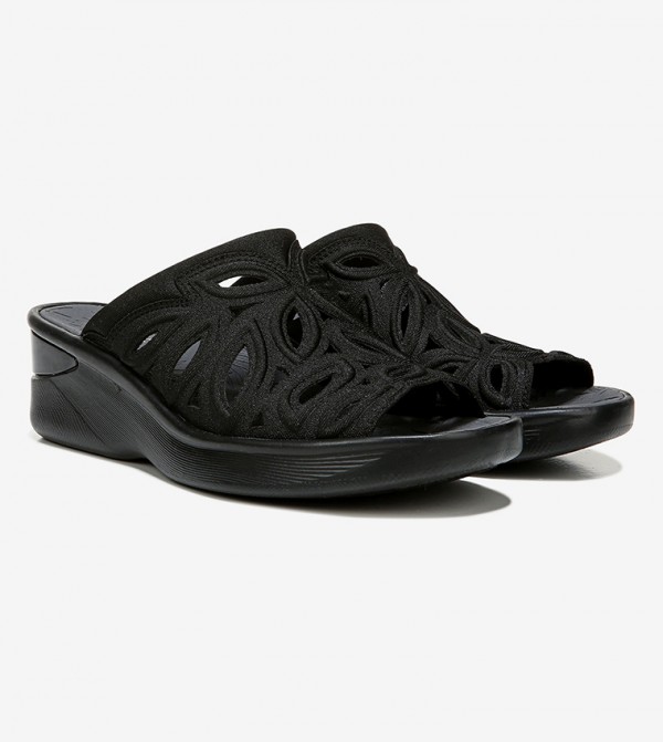 Bzees Bzees - Black Wedge Sandals
