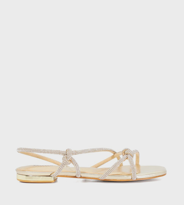 Dune London  Sandals - Gold Flat Sandals