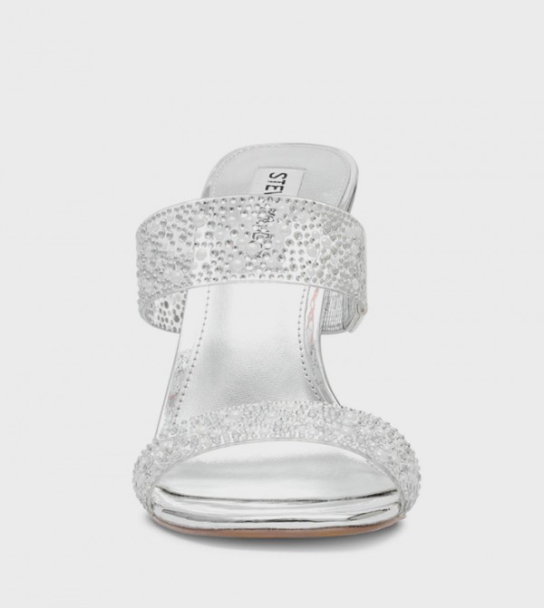 ستيف مادن صنادل - فضي كعب