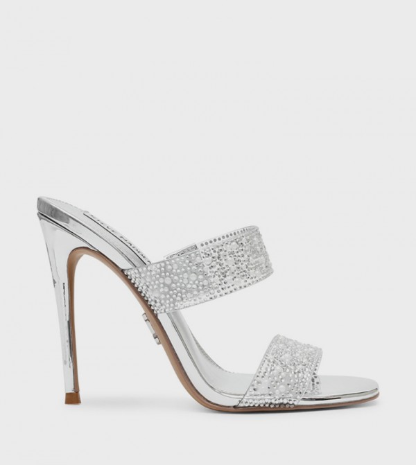 ستيف مادن صنادل - فضي كعب