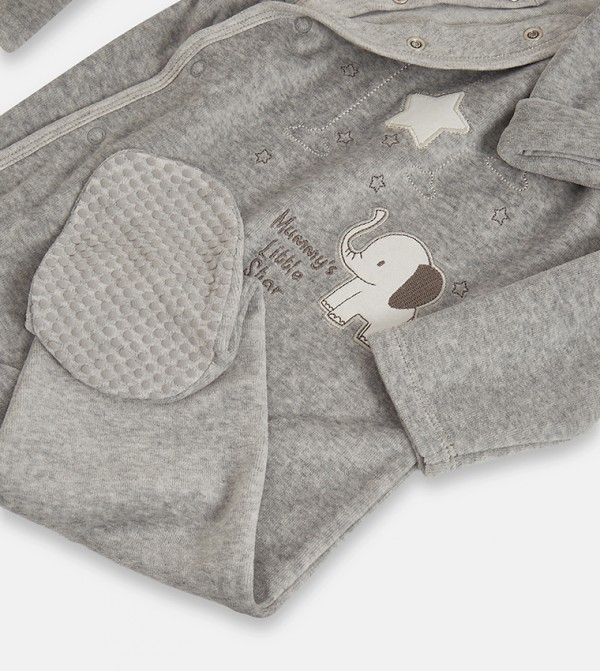 BABIES & MORE  Nightwear - Grey Sleep Suits/Footies