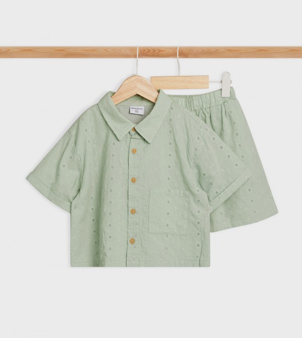 BABIES & MORE  Sets - Green Shirts & Bottoms