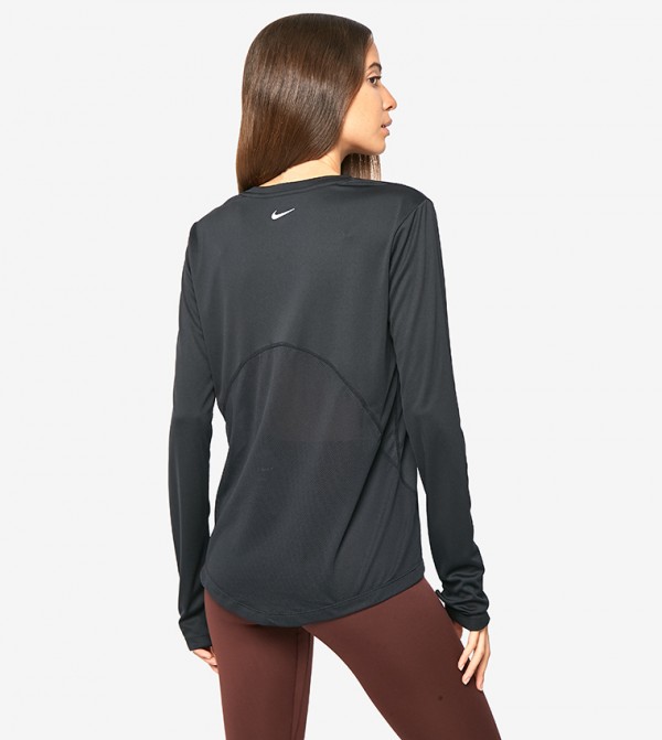 Nike Long Sleeve T-Shirts - Black Sportswear