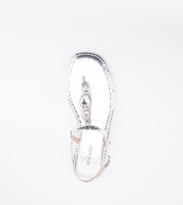 Nine West  ninewest-ramadan - Silver Flat Sandals