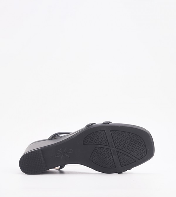 Nine West  ninewest-ramadan - Black Wedge Sandals