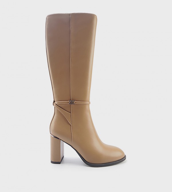 Nine West  Shoes - Beige Knee length Boots