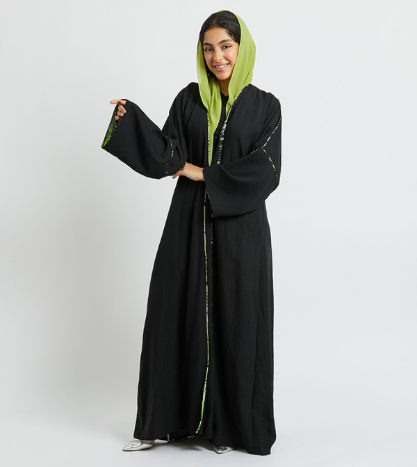 اتش ام اتش ام - أسود Abayas