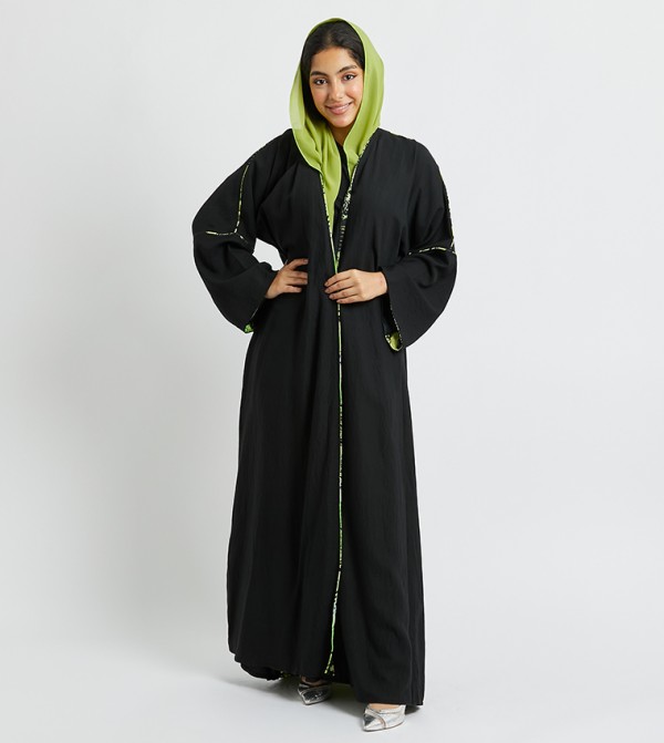 اتش ام اتش ام - أسود Abayas