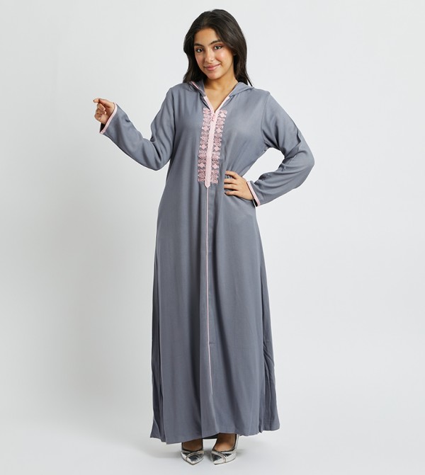 اتش ام اتش ام - رمادي Abayas