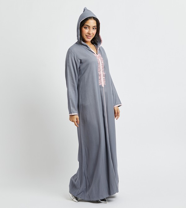 اتش ام اتش ام - رمادي Abayas