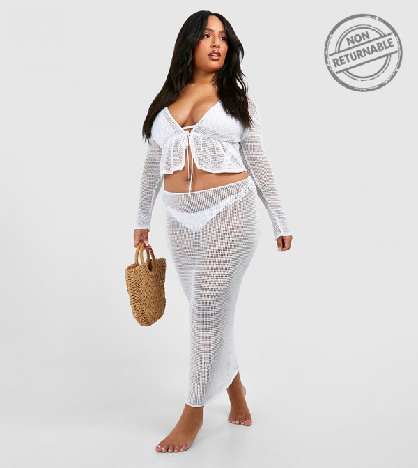 boohoo  Clothing - White Swimwear Accessories