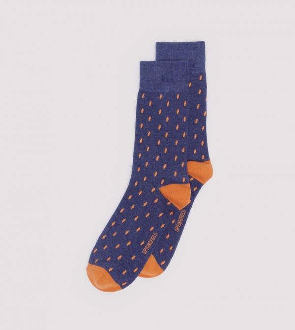 Springfield Springfield - Blue Calf Length Socks