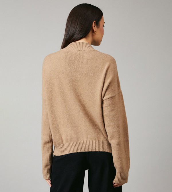 Principles Principles - Brown Round Neck Sweaters