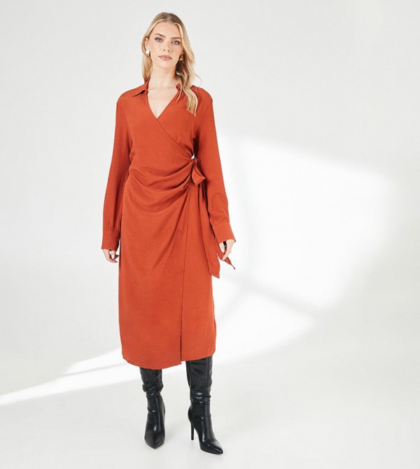 Principles Principles - Rust Midi Dresses