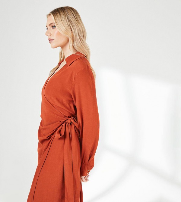 Principles Principles - Rust Midi Dresses
