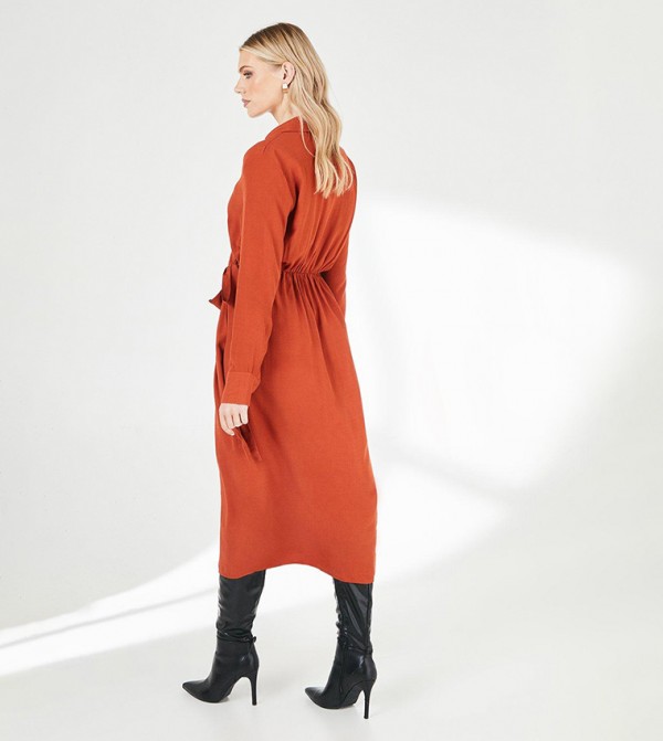 Principles Principles - Rust Midi Dresses