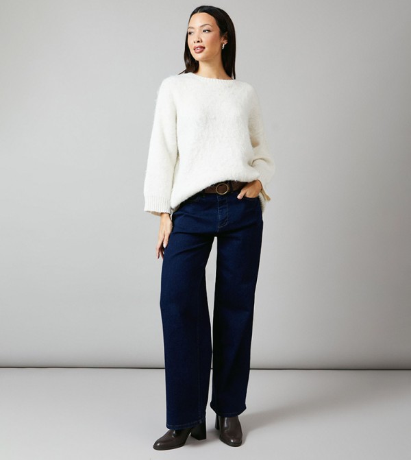 Principles Principles - White Round Neck Sweaters