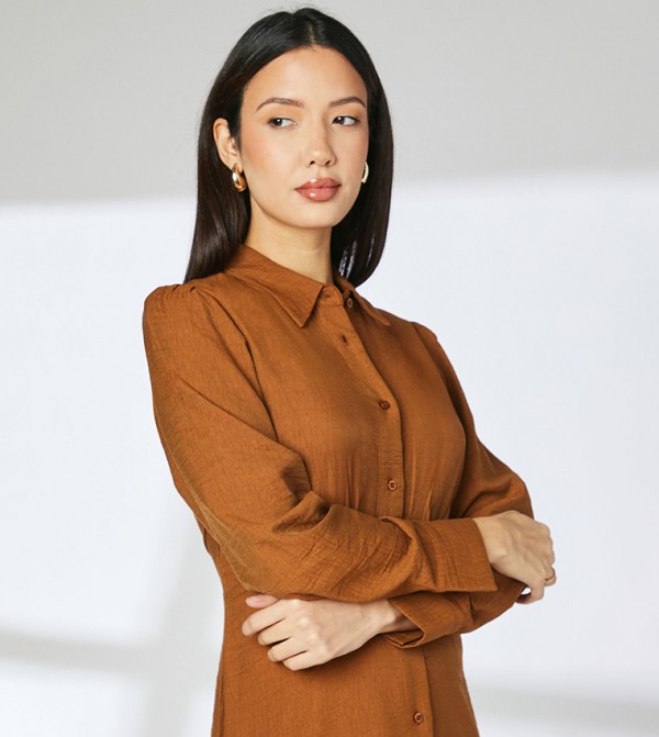 Principles Principles - Brown Shirt & T-Shirt Dresses