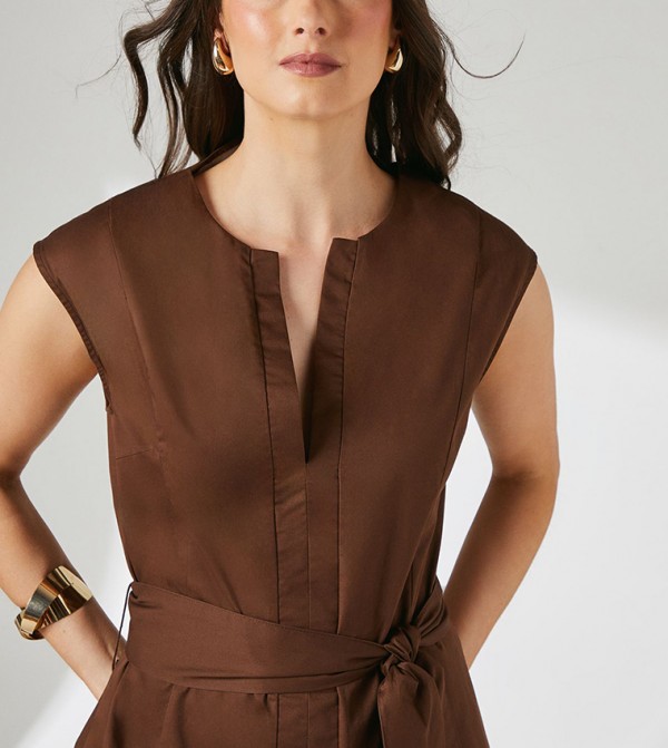 Principles  - Brown Midi Dresses