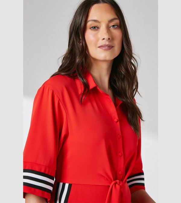 Principles Principles - Red Shirt & T-Shirt Dresses