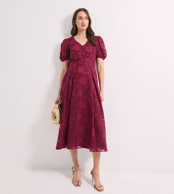 برينسيبالز  برينسيبالز - بني محمر  Midi Dresses