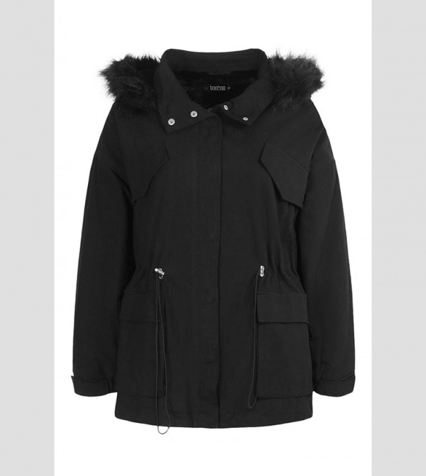boohoo  - Black Parka Jackets