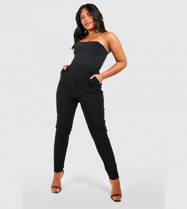 boohoo  Plus Size - Black Pants & Leggings